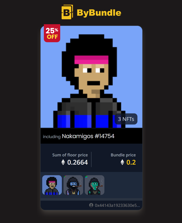 bybundle's tweet photo. 🚨Surprise Listing Alert🚨 

The [Nakamigos] NFT bundle is listed at 25% below the floor price.            

Run and grab it now! 
https://t.co/p5qYyQLV9j 

#NFT @Nakamigos #bybundle #Crypto #Blockchain https://t.co/rSzVy5vuAR