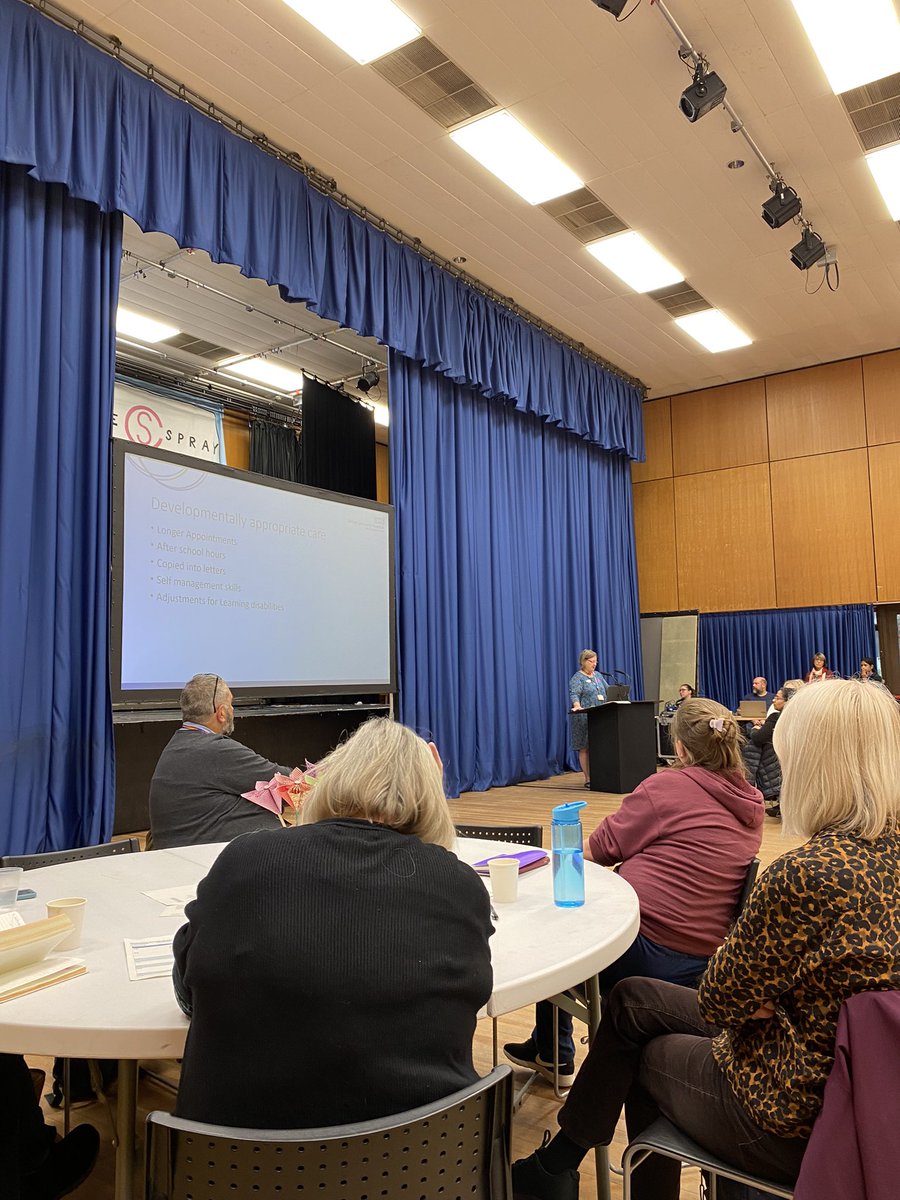 HazelOHC's tweet photo. Delighted to be here at the OUH Transition Conference -  moving to Adult Services.  Keen to listen and learn about how we can support children in their journey. #ouh #yippee #trox #oxfordhospitalcharity https://t.co/s8eQE8GrDq
