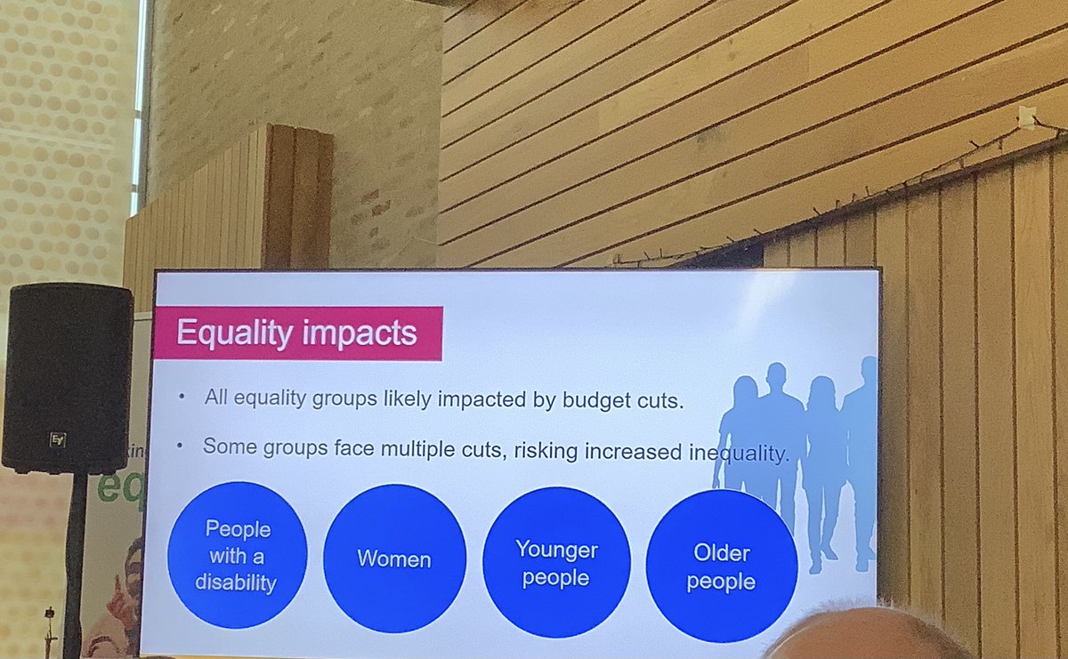 Analysis <a href="/EqualityCommNI/">Equality Commission</a> shows that while all equality groups are likely to be adversely impacted by budget cuts some groups face increased inequality including children &amp; young people and women including those with disabilities or special educational needs <a href="/NICVA/">NICVA</a> #ImpactofCuts