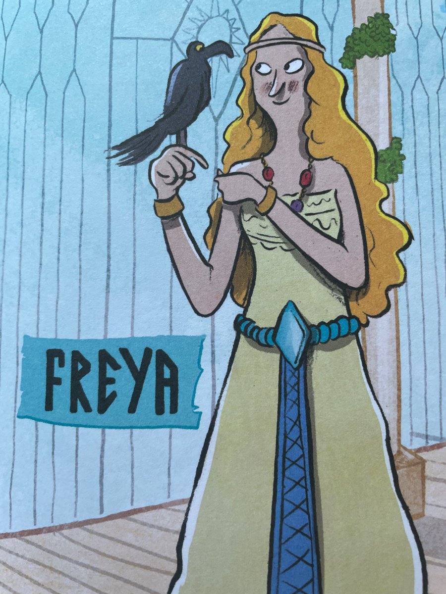 #Bookillustrationoftheday #Freya the #norse #goddess of #love 
Find her in When #Thor lost his hammer  gazellebookservices.co.uk/products/97819…
#childrensbooks #ks1 #youngreaders #tomknightillustration #library #primary #powerofreading