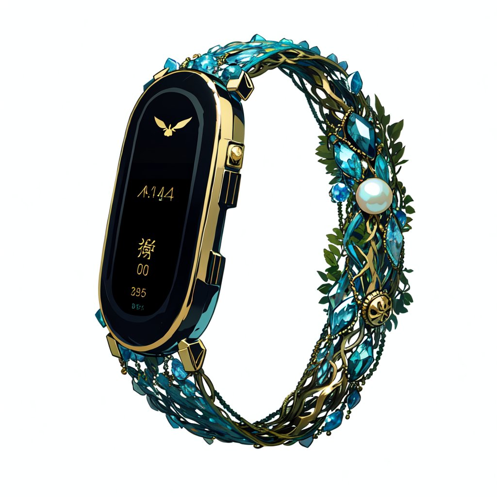 syuuzhou's tweet image. 植物のつると宝石が絡まり、まるで森の中で活躍してる可愛いエルフのように、神秘的な雰囲気に満ち溢れ
#XiaomiSmartBand8ストラップデザインアワード　#デザインにもっと自由を #Magicforeveryone
