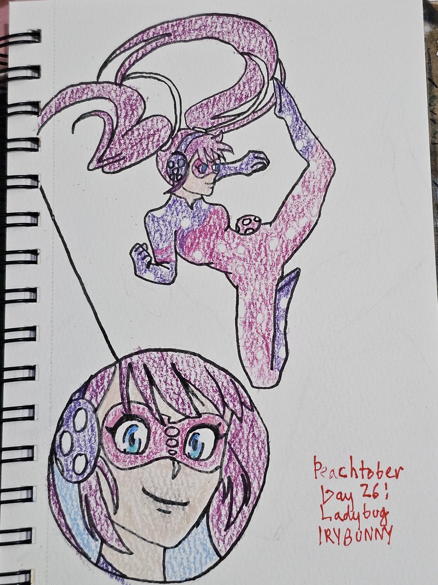 Peachtober 2023 Day 26:  Ladybug

#peachtober #peachtober2023 #peachtober23 #ladybug #ink #coloredpencils #traditional #traditionalart #art #irybunny #irybunnyart