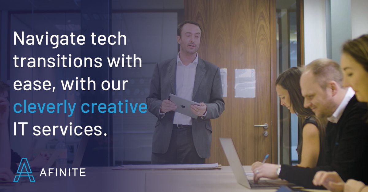 AfiniteIT's tweet photo. Navigate technology transitions with ease, with our cleverly creative IT services. Find out more at: https://t.co/lx5TxH1UKU

#itservices #itsupport #technology #yorkshire https://t.co/klI1CmyvFQ