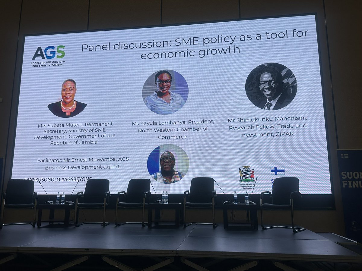 SubetaMutelo's tweet photo. #AGSKUSOGOLO #AGSBEYOND
At the closing Ceremony for Accelerated Growth for SME in Zambia Project. Many Thanks to AGS for your support. https://t.co/8pjYZem9FH