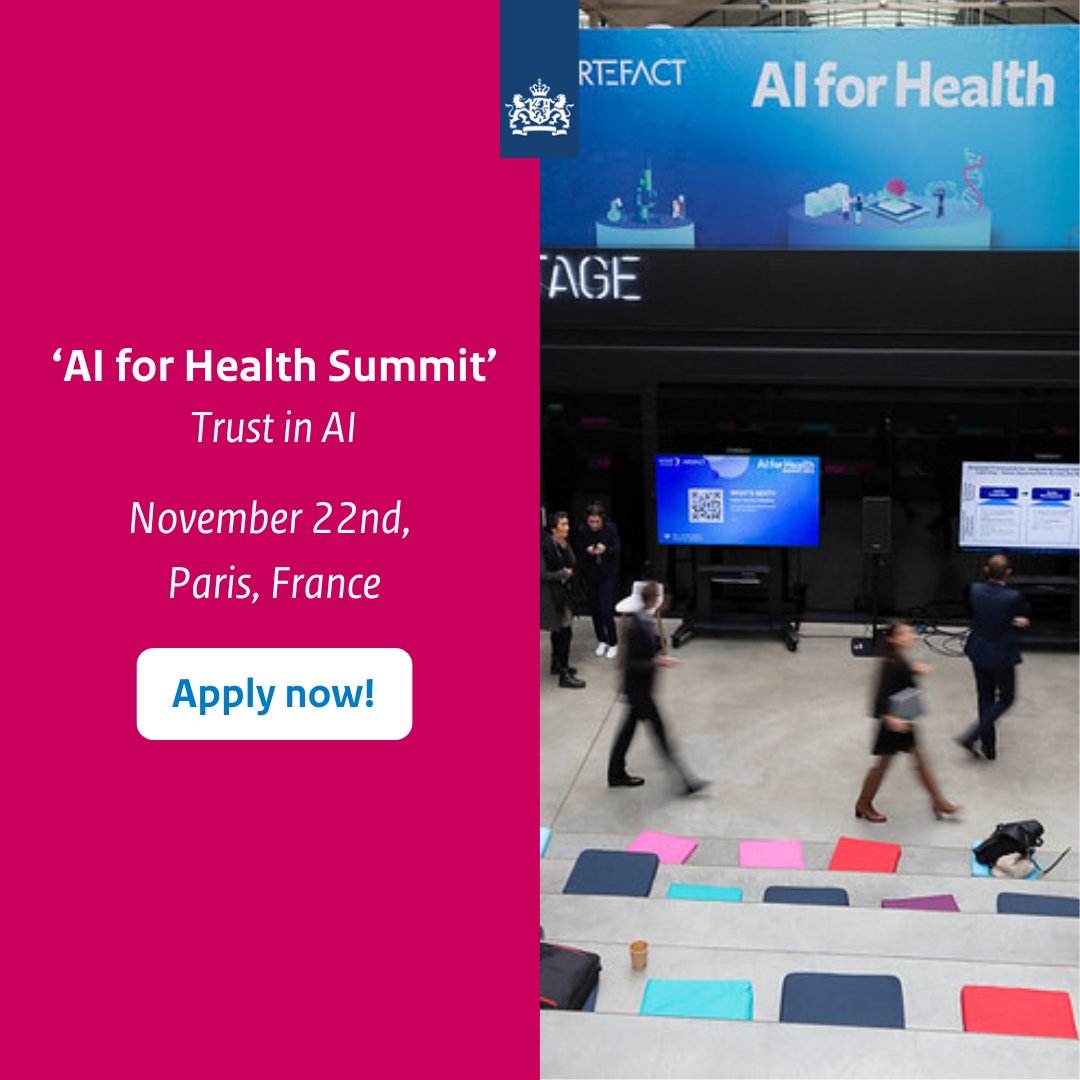 NL Enterprise Agency (@nlenterprise) on Twitter photo The Dutch embassy in Paris invites Dutch start-ups to participate in the third edition of 'AI for Health Summit' in Paris. Are you involved in medical technology and would you like to participate in the Dutch Pavilion? Apply now and join us: eventbrite.co.uk/e/billets-ai-f…
<a href="/NLenFrance/">NL Ambassade France</a> The Dutch embassy in Paris invites Dutch start-ups to participate in the third edition of 'AI for Health Summit' in Paris. Are you involved in medical technology and would you like to participate in the Dutch Pavilion? Apply now and join us: eventbrite.co.uk/e/billets-ai-f…
<a href="/NLenFrance/">NL Ambassade France</a>