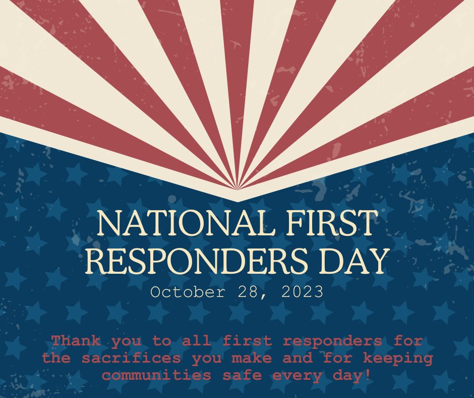 GroveCityPolice's tweet photo. Today we honor first responders everywhere. National First Responders Day pays tribute to their selfless service. Thank you! https://t.co/f7bFLmXEMS