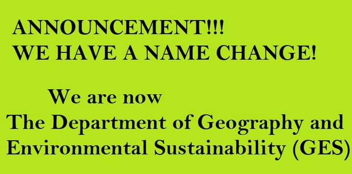 We are now updating our curriculum to reflect the global drive towards sustainability — the philosophy underlying the B.Sc. Geography and Environmental Sustainability program emphasizes the intricate link between spatial phenomena and environmental processes.