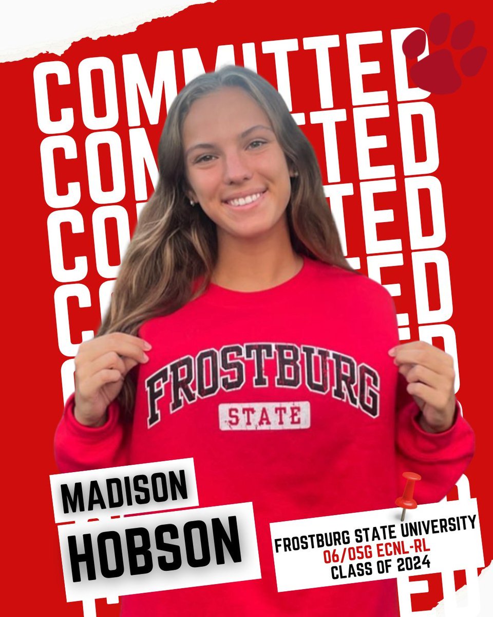Thrilled for <a href="/madison_hobson7/">Madison Hobson</a> for her commitment to play soccer for <a href="/FrostburgWS/">Frostburg Women’s Soccer</a>! Congrats!