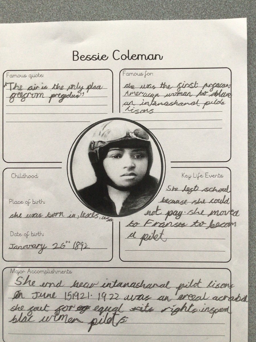October celebrates Black History. Zebra Class have found out about the amazing pilot Bessie Coleman. <a href="/whistonwillis1/">Whiston Willis Primary Academy</a> #BlackHistoryMonth