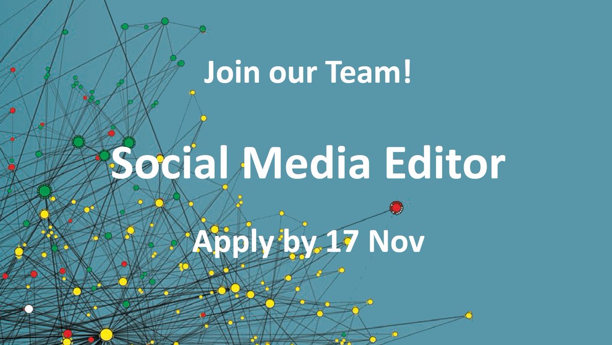 Network Science (@nws_journal) on Twitter photo Join us as a Social Media Editor!
Network Science <a href="/CambridgeUP/">Cambridge University Press</a> seeks a creative individual to join its team to develop the audience for the journal.
For more information, see: bit.ly/40j7F07
Good role for graduate student with interest in the field. Join us as a Social Media Editor!
Network Science <a href="/CambridgeUP/">Cambridge University Press</a> seeks a creative individual to join its team to develop the audience for the journal.
For more information, see: bit.ly/40j7F07
Good role for graduate student with interest in the field.