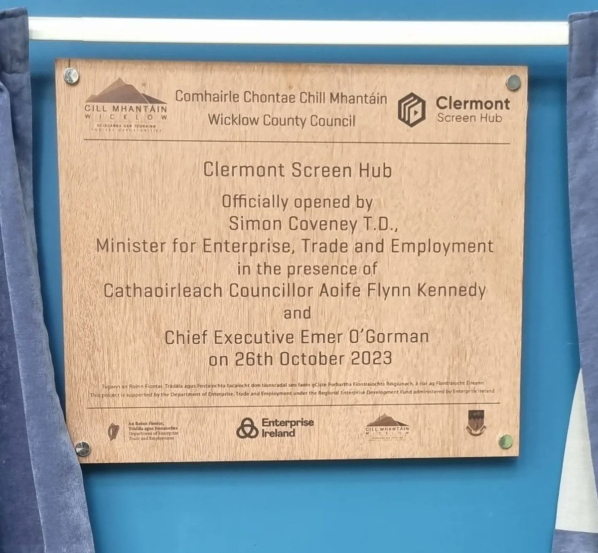 LEOWicklow's tweet image. We are having a fantastic afternoon at the opening of our neighbouring Clermont Screen Hub - a creative work space for businesses in the content creation and createch sectors.

 #screenhub #wicklow