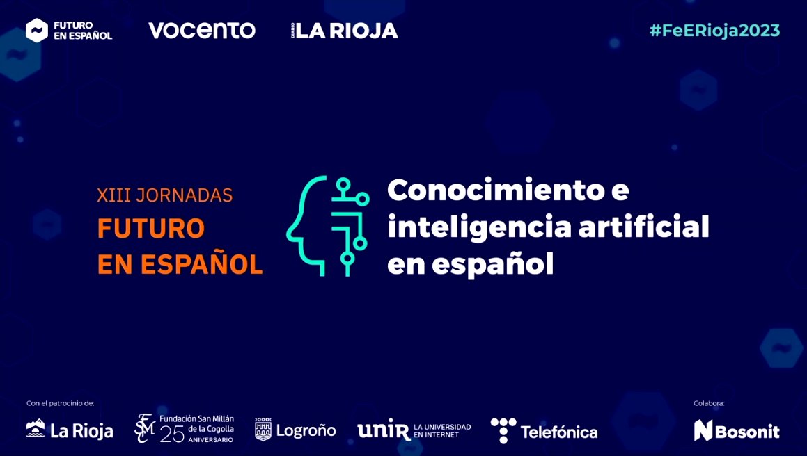 📢 ¡Continuamos con las XIII Jornadas <a href="/futuroenespanol/">Futuro en español</a> #FeERioja2023 desde el Rectorado de UNIR en #Logroño, con el tema "#Educación y Sociedad Digital"! 

🤝 Organizan: <a href="/Vocento/">Vocento</a> y <a href="/lariojacom/">lariojacom</a>, con el apoyo de <a href="/lariojaorg/">Gobierno de La Rioja</a>, <a href="/AytoLogrono/">Ayuntamiento Logroño</a>, <a href="/Telefonica/">Telefónica</a>, <a href="/fsanmillan/">Fundación San Millán de la Cogolla</a>, <a href="/Bosonit/">Bosonit</a> y #UNIR.