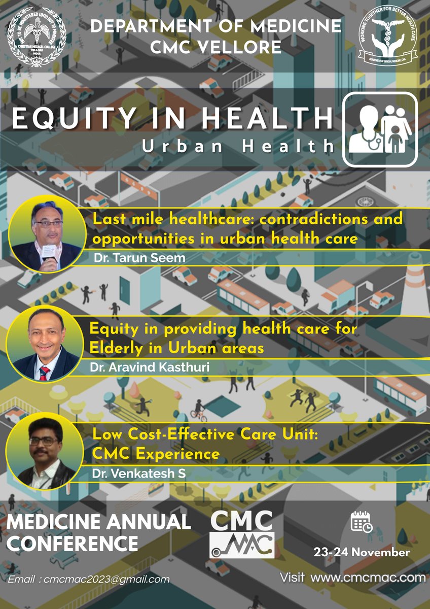 CMCMAC2025's tweet image. Embrace a transformative journey towards health equity with our distinguished speakers at CMC MAC 2023.  

Through these talks, illuminate the path to a healthier, fairer tomorrow. Dont miss this opportunity to be part of the change!✨🩺 #CMCMAC2023 #healthforall #equitablehealth