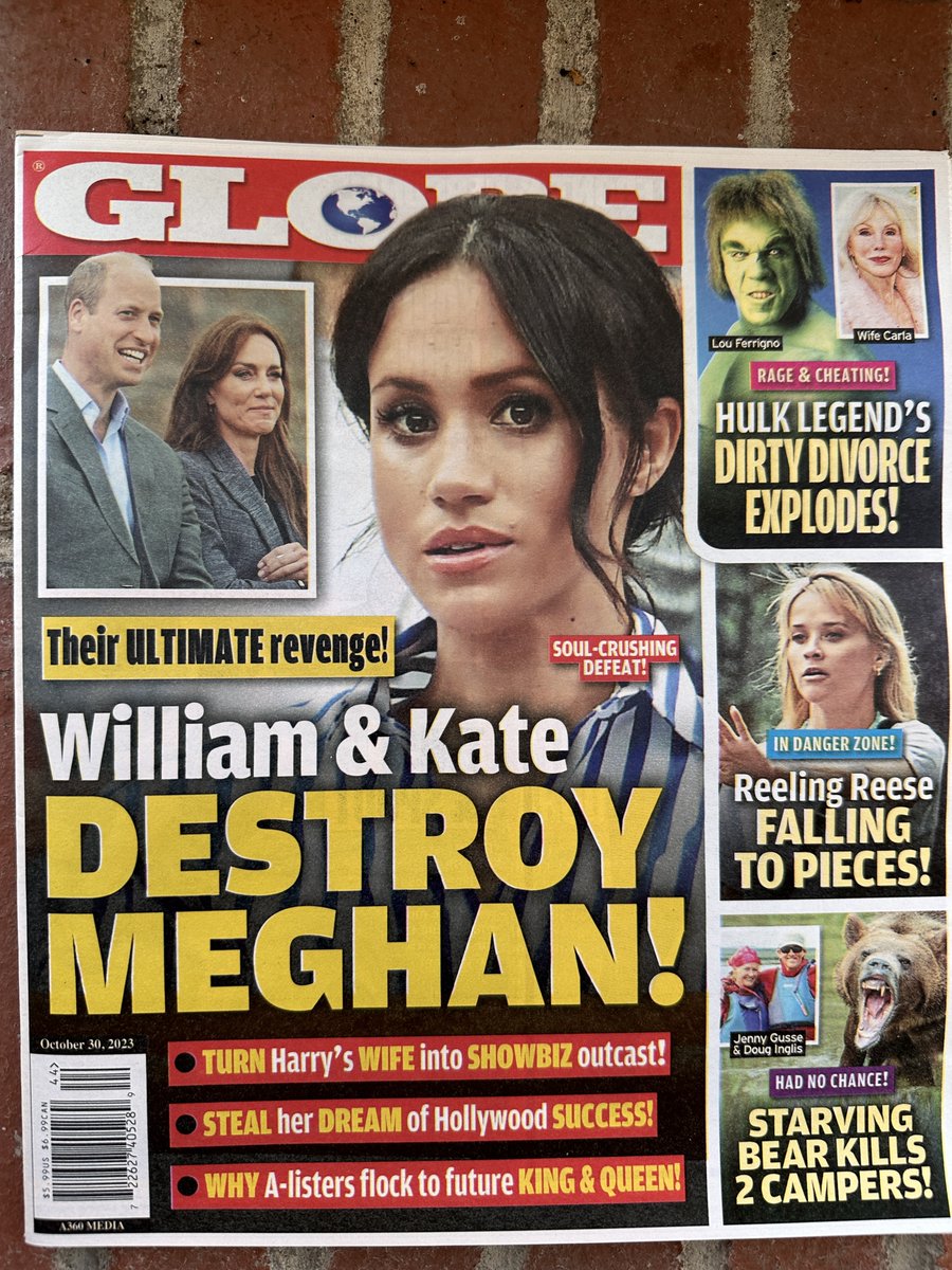 🚨🚨🚨🤣 America doesn't have tabloids.🤣🤣🤣
@WME @netflix You picked the wrong 🐎 The real winners are The Prince and Princess of Wales. 👑👑👑
#HarryandMeghanareGrifters #MeghanMarkleIsAGrifter #DuchessDoLittle @SouthPark #OneDayToGo #SouthPark
