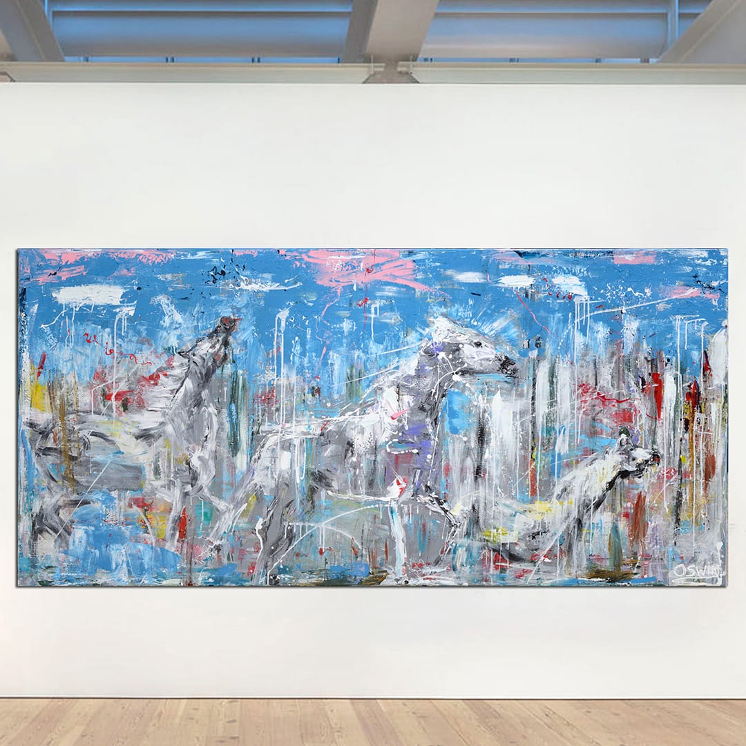 Finding Love - Artwork 100 x 200 cm - one of a kind pieces - original artwork Oswin Gesselli.

Finding Love represents the love for life that we all have to find in ourselves.

Information: gesselli.nl/all-artworks.h…

#artwork #horses #artist #oswingesselli