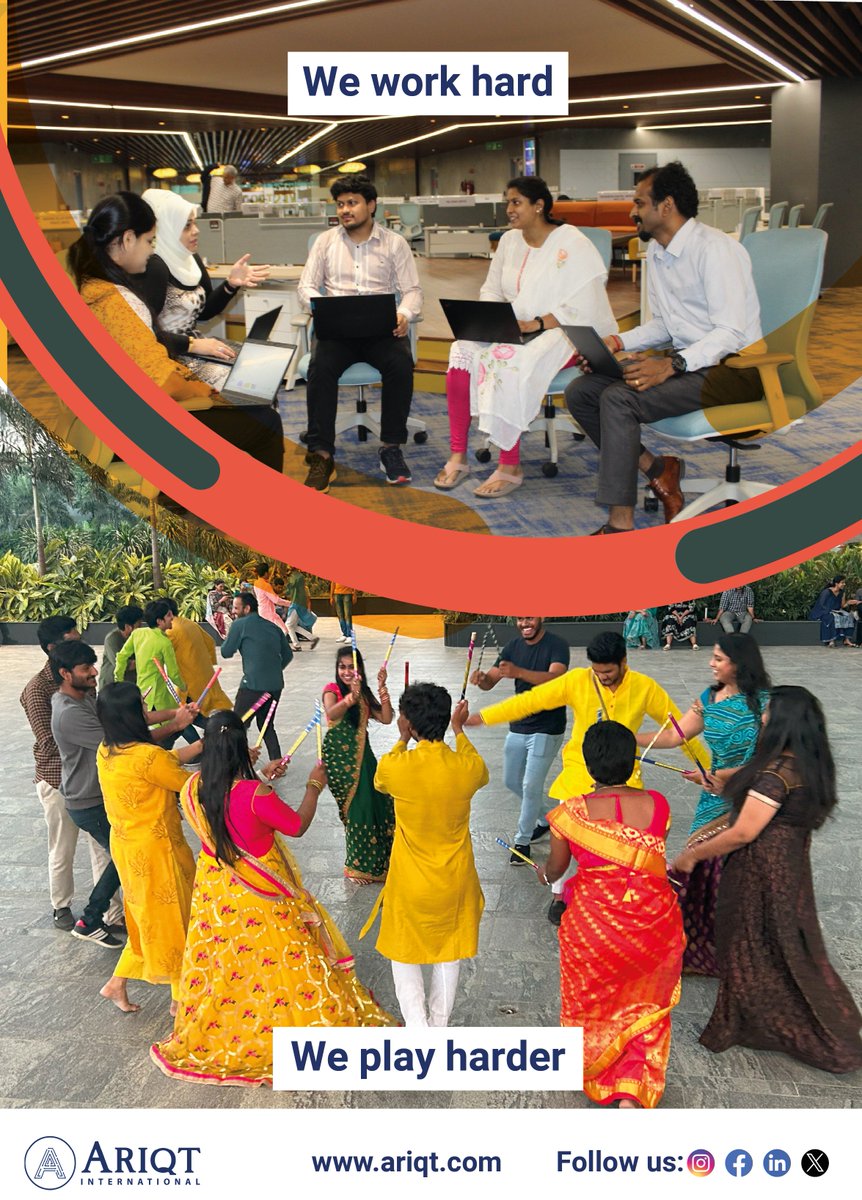 AriqtGlobalTech's tweet photo. Come have fun with us!! Here is how:

https://t.co/hf1bhe8ZIV

@AriqtIntl | @rupeshwitter | @iarunpaul | @THubHyd 

#Ariqt #WorkHardPlayHard #LifeGoals #WorkLifeBalance #hiring  #HustleAndPlay #WorkSmartPlayHard  #TeamworkAndPlay #PlayWithPassion #SuccessAndFun https://t.co/XFIM6NUSXU