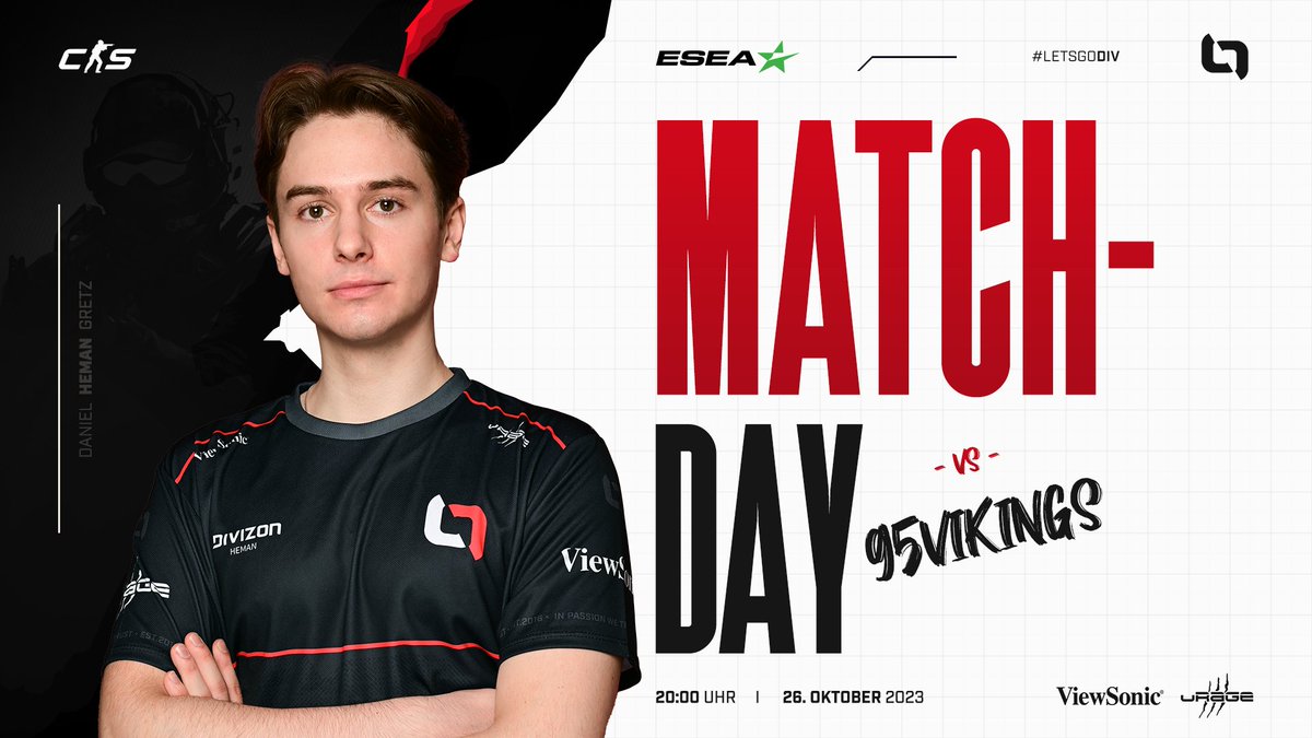 Der Einstand in die neue <a href="/ESEA/">ESEA League</a> Intermediate Season war ein voller Erfolg! 💪 

Im heutigen Match wollen IGL <a href="/aaroNNNcs/">AKA Aaron</a> &amp; Co. einen weiteren Schritt in Richtung der Playoffs gehen... 😎

⏰ 20:00 Uhr
🆚 #96Vikings
📺 twitch.tv/albi1985
🎙️ <a href="/Albi1985HS/">Alberto 'Albi' A.</a>

#LETSGODIV