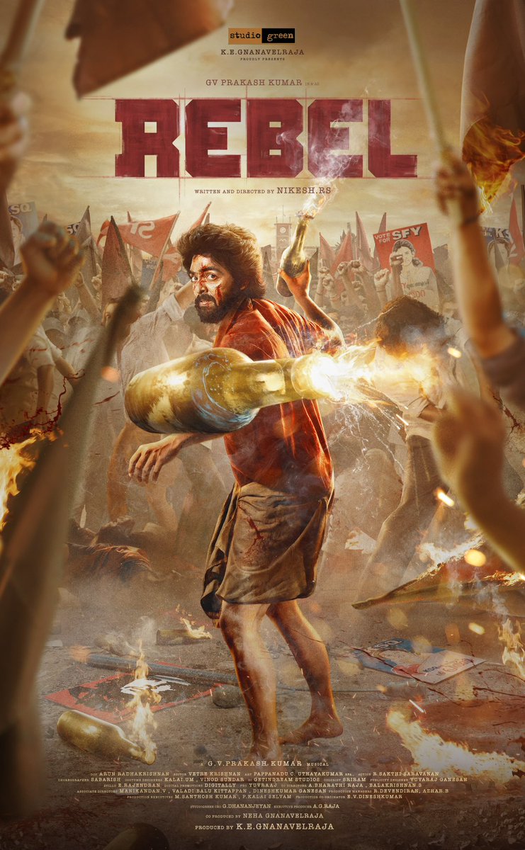 filmycrisps's tweet photo. G V Prakash Kumar's #Rebel firstlook 🔥
#RebelFirstLook https://t.co/TZcPGbE3W7