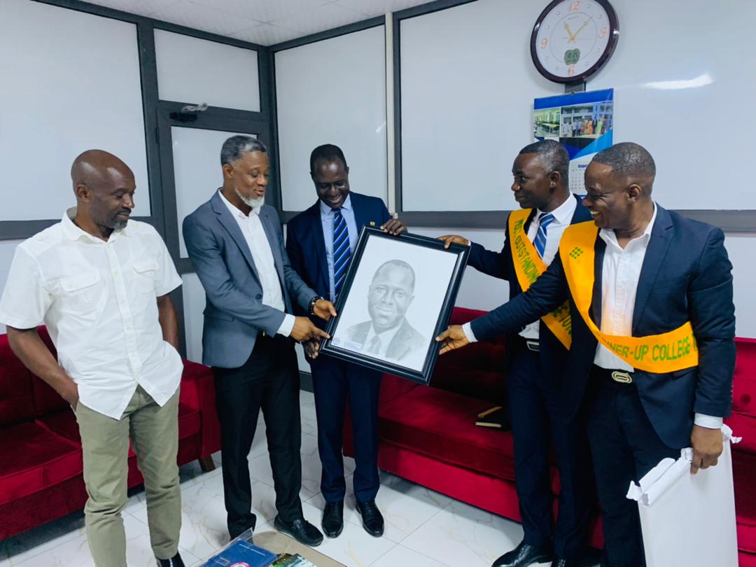 #GhanaTeacherPrize2023 Best Colleges of Education Tutor Awardees pay a courtesy call on PRINCOF President and Principal of Accra College of Educ. (AcCE), Prof. Samuel A. Atintono on Wednesday October 25th at the AcCE. 
Story and photos: Please credit <a href="/AcCE_62/">ACCRA COLLEGE OF EDUCATION</a> Media.  
(A thread)