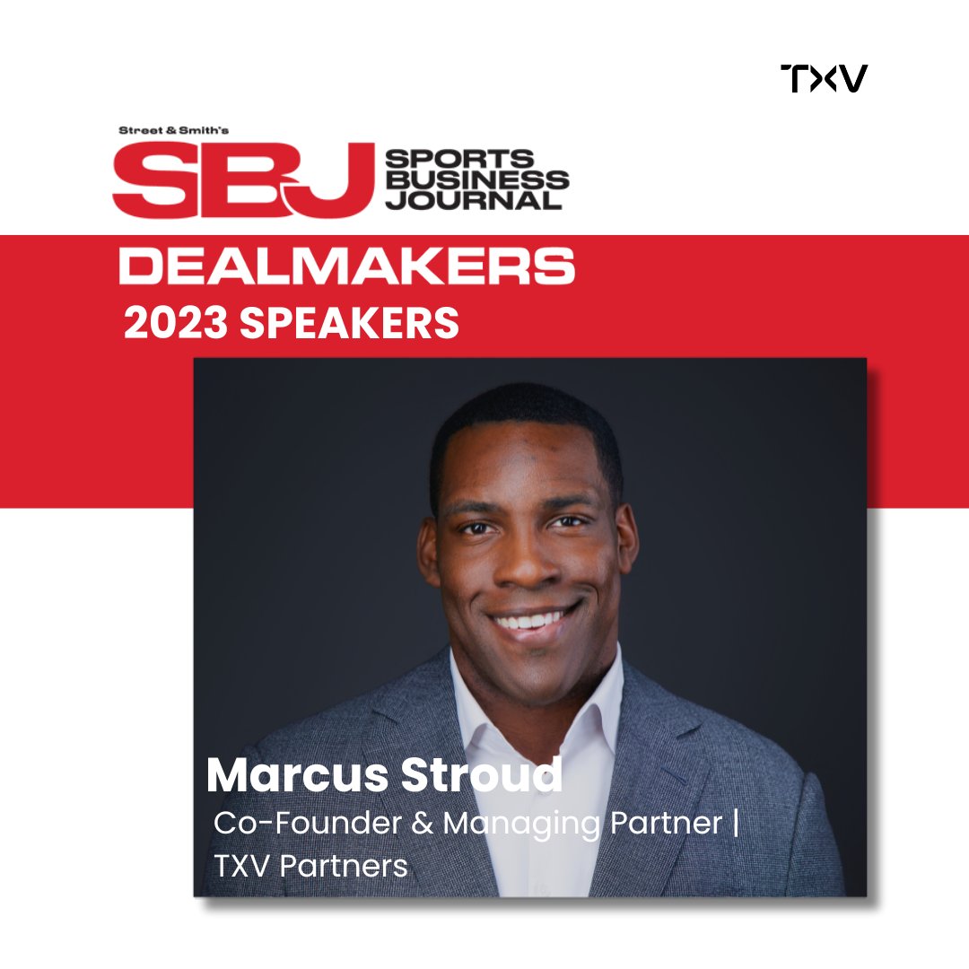 TXV (@txvpartners) on Twitter photo Will you be at the second consecutive <a href="/SBJ/">Sports Business Journal</a> Dealmakers Conference next month?
TXV Co-Founder & Managing Partner, <a href="/Marcus_Stroud/">Marcus Stroud</a> will speak alongside many other executives in sports, finance, media and tech around the high-stakes financial ecosystem within the sports industry. Will you be at the second consecutive <a href="/SBJ/">Sports Business Journal</a> Dealmakers Conference next month?
TXV Co-Founder & Managing Partner, <a href="/Marcus_Stroud/">Marcus Stroud</a> will speak alongside many other executives in sports, finance, media and tech around the high-stakes financial ecosystem within the sports industry.