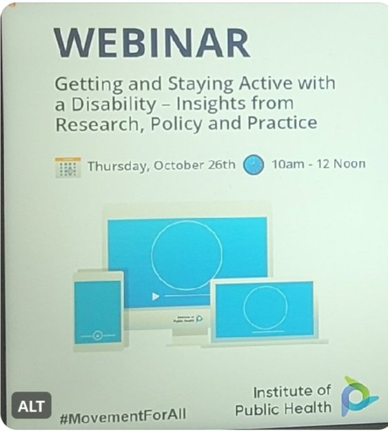 gervelle3's tweet image. Delighted to be part of a panel discussion today covering important topics including the importance of physical activity for people with disabilities, guidelines and recommendations for disabled adults and older adults, and language and messaging! #movementforall