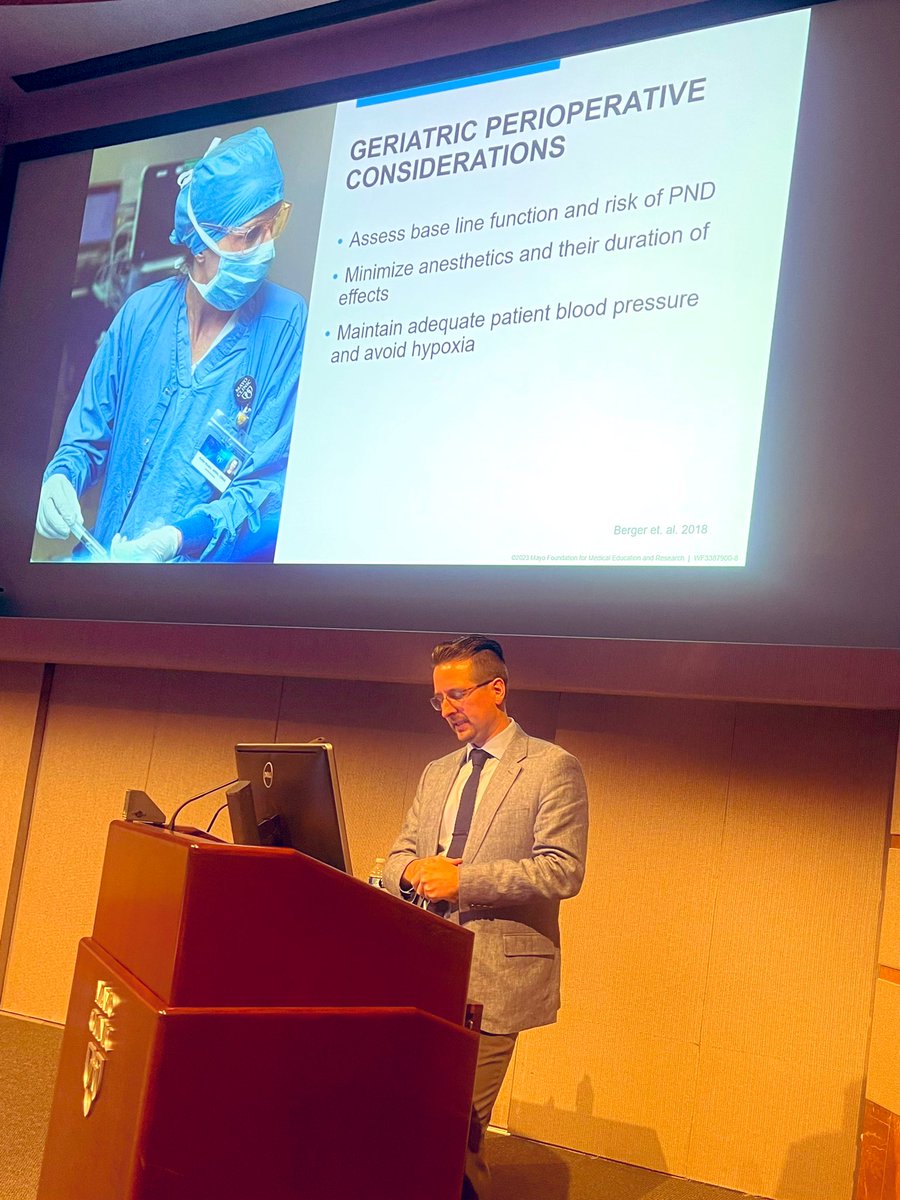 SWigersma's tweet photo. Day 2 of Mayo Clinic Seminar for Nurse Anesthetists! 🎙️Dane Adams, CRNA discussing the wonder drug Remimazolam and applications to geriatric patients. https://t.co/YoNjrtp9gr