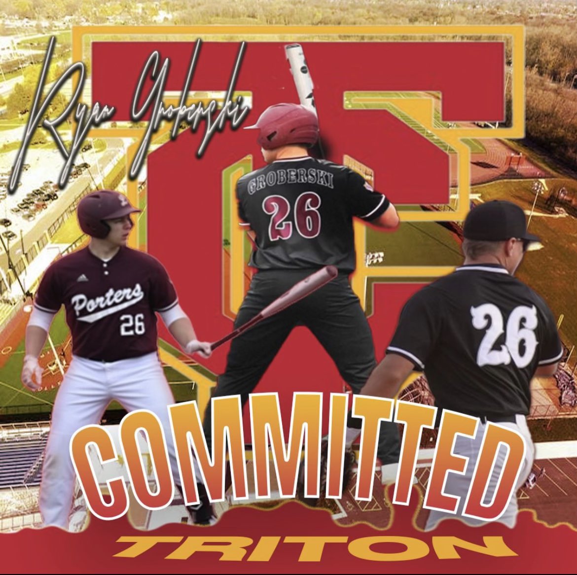Congratulations to ‘24 IF/OF Ryan Groberski on his commitment to Triton College! Way to go Goobs! #PorterPride