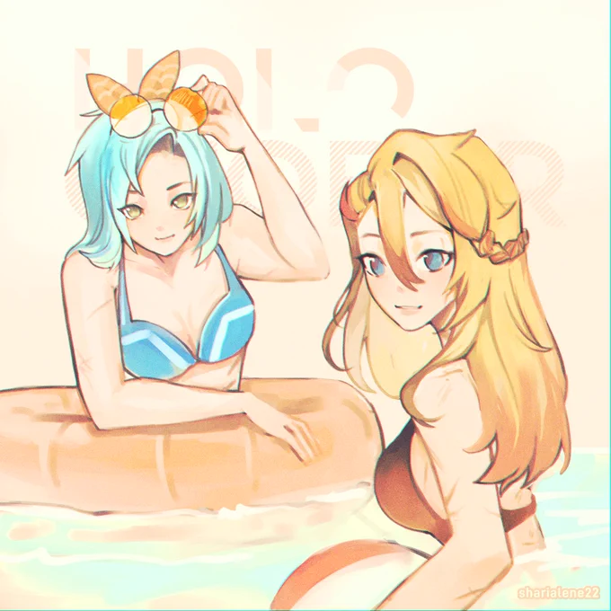 Day 21 + 22: Swimsuit Genderswap [Regina and Alice] #HOLOctober #holoctober2023 #ArtXel #WorkofAlt