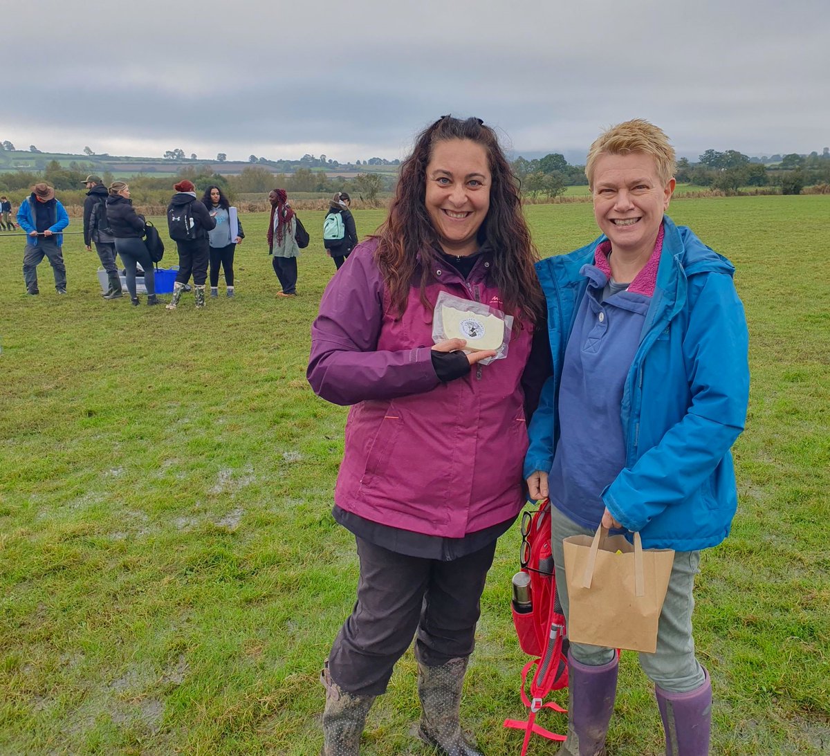 Returning to my palaeoecological roots for just a moment yesterday at Llangorse Lake. Meeting friend, Marta, after 8 years. I even named a cheese, Marta Gafr, after her! Manchego-style of course #welshfood #breconbeacons #breconbeaconsnationalpark #RHULGeography #artisancheese