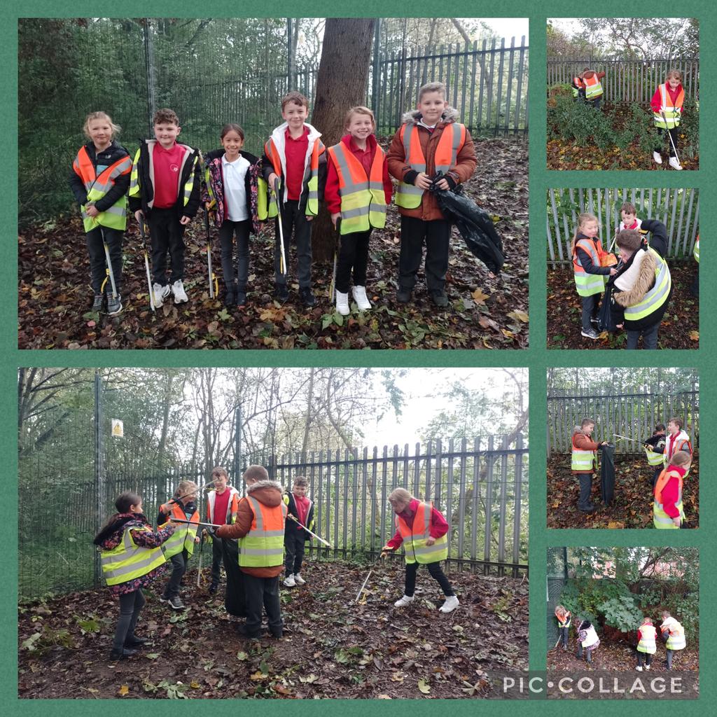 maybury_class4's tweet photo. Some of the children from Year 4 have been litter picking this lunch time.
They managed to collect lots of rubbish in only 20 minutes and made a huge improvement to our school environment! 🗑️ #binitdontdropit https://t.co/p1ZoNMGOjU