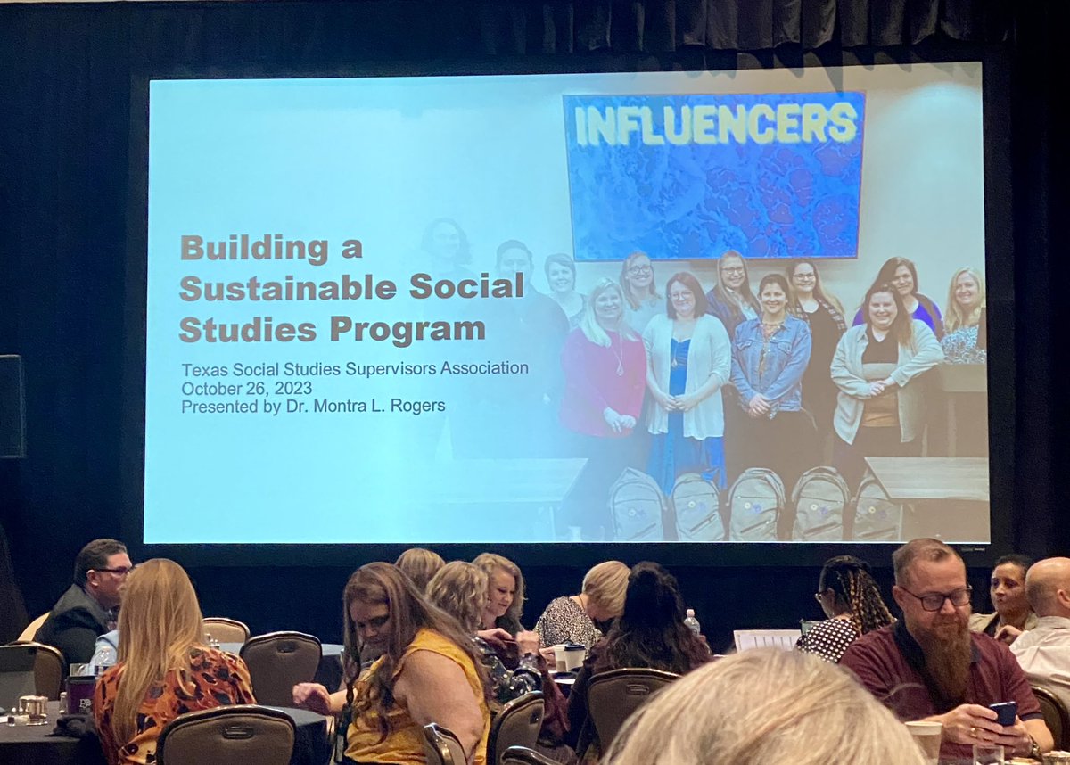 Soaking in all the Social Studies goodness at #FallTSSSA2023
@TXTSSSA Check us out on Dr. @montra_rogers keynote intro slide! @bgeerdes17 @glitteringteach @floradestroyer @Ravae96 @NEISD