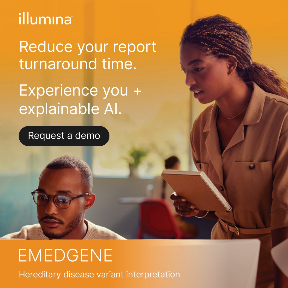 rgraymarketing's tweet photo. Data interpretation for WGS and WES is traditionally laborious, complex, and dynamic with ever-changing biological knowledge. Emedgene, Illumina's germline data interpretation solution, addresses these challenges. Connect with us to experience a demo.   https://t.co/ooq25smrpy https://t.co/cORTYforeJ