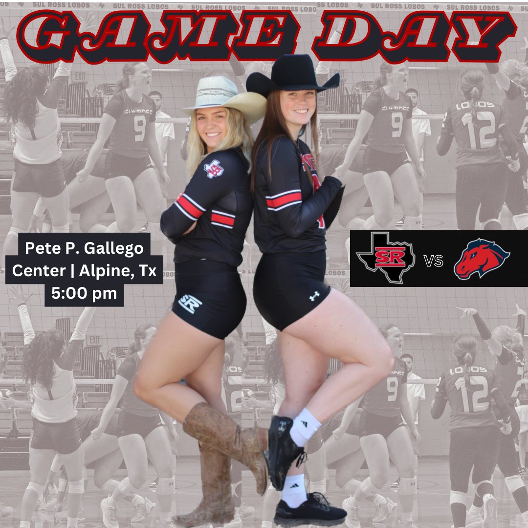 Let’s try this one again… it’s GAME DAY! ❤️‍🔥🏐

🆚 University of the Southwest
⏰ 5:00 PM
📍 Pete P. Gallego Center | Alpine, TX 
📺 boxcast.tv/view/lobo-voll….