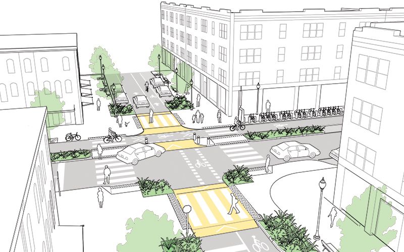 the_transit_guy's tweet photo. We can retrofit nearly every intersection in this country to work for all users, but it would be less convenient for drivers than the status quo, and therefore policymakers will decide not to. It doesn't have to be this way! https://t.co/AB7kl0axwU