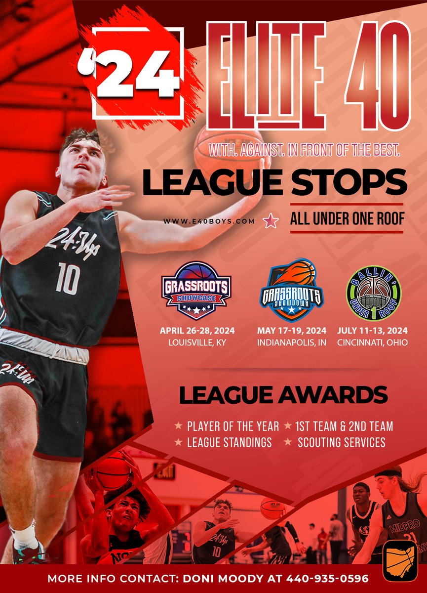 🚨 2024 LEAGUE STOPS 🚨
You are either in--OR--you are out! 
Compete, Showcase, Repeat! 
#Elite40BoysLeague #Grassroots
<a href="/Ohio_Basketball/">OhioBasketball.com</a>
Apply: form.jotform.com/222615550372148