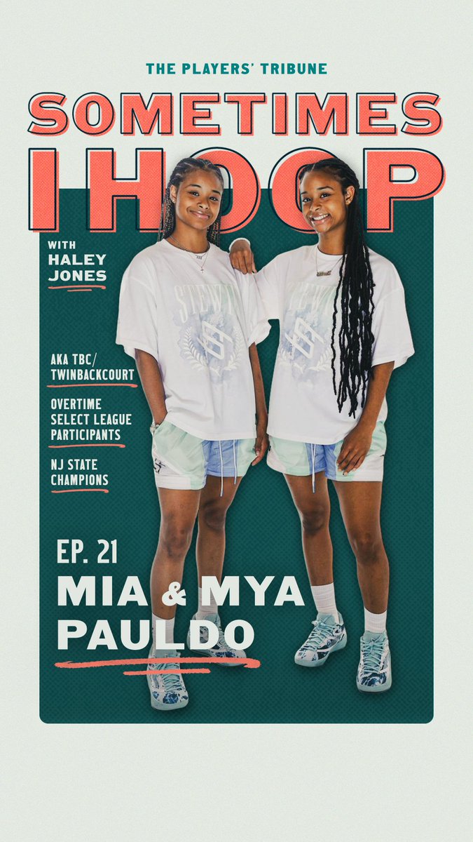 We got a special episode of #SometimesIHoop this week, we’re bringing New Jersey’s own, the @TwinBackCourt, Mia and Mya Pauldo, to chop it up with @haleyjoness13! 

The twins are looking to repeat as NJ state champs, narrow down their long list of college offers, and, oh yeah,