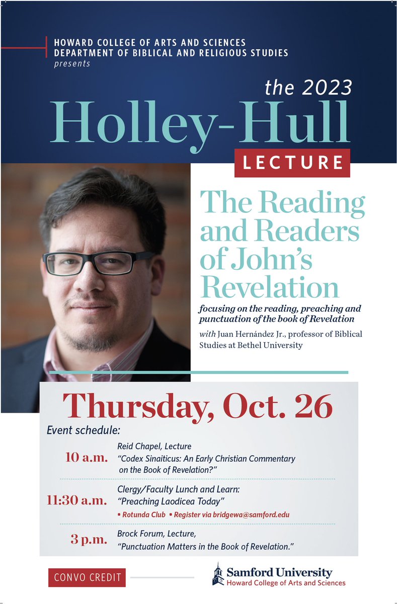 Samford Univ. - Biblical & Religious Studies Dept. tweet media