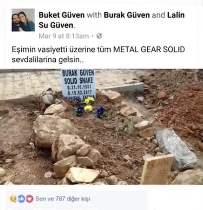 Hey <a href="/Konami/">Konami</a> You should honor this guy.. because even in his death this man had the name of your game written on his tombstone.