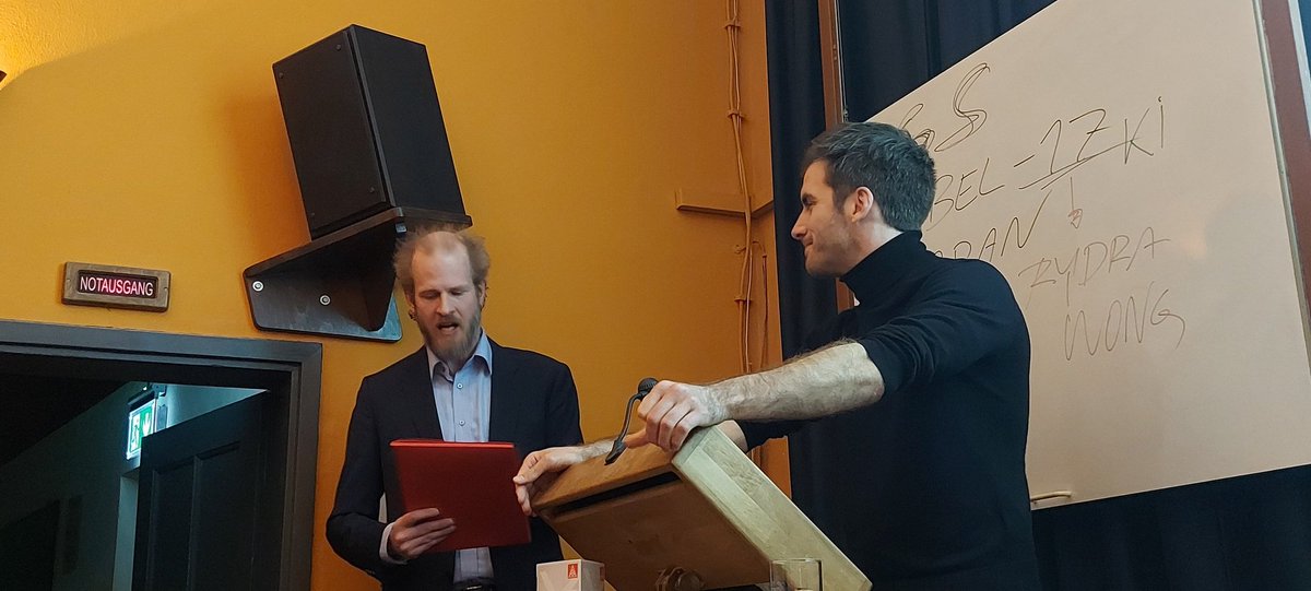falkoblumenthal's tweet photo. 7 Stunden und es geht weiter. Peter Seyferth moderiert von Theresa Hannig bis Dietmar Dath. Die IG Metall München hat zu Science Fiction &amp; Science Labour in die Münchner Volkssternwarte eingeladen. https://t.co/La8pQcXJEJ