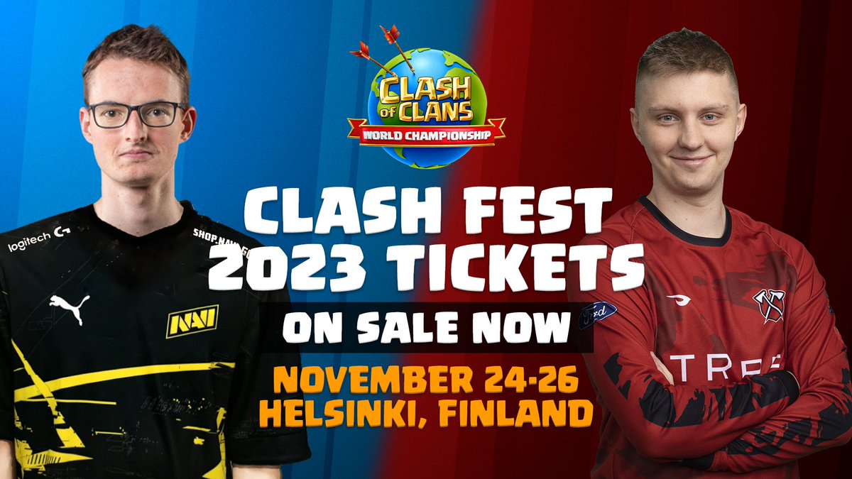 We want to see YOU at the #ClashWorlds Championship Finals this year! 🫵

Tickets are on sale now! Tag a friend you would love to see the Finals live with!

🎫: supr.cl/clashfest2023 

#ClashEports | #ClashWorlds
