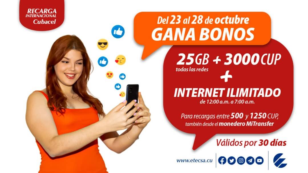 ¿Qué puedes hacer con el bono de dinero de esta promo? 
✅️ Realizar📱llamadas y SMS nacionales e internacionales.
✅️ Conectarte a internet con el descuento de la tarifa por consumo.
⚠️ El descuento del bono de dinero se realiza según las tarifas vigentes para cada servicio.