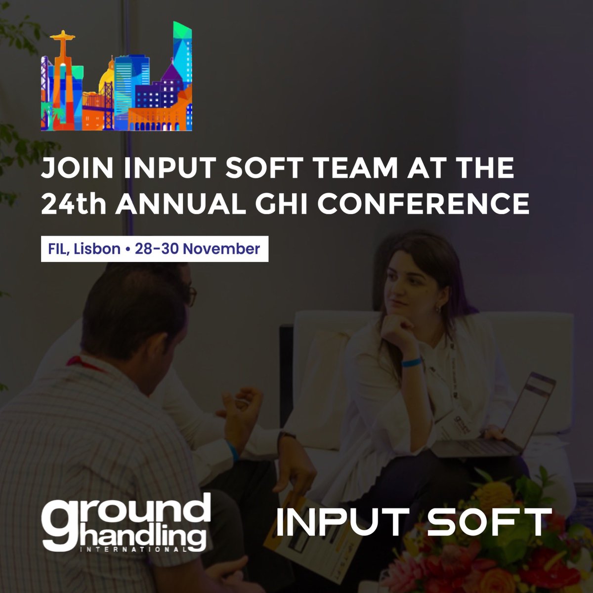 InputSoftware's tweet image. Meet our team at the world’s most important ground handling industry event - the 24th Annual Ground Handling International Conference. 🚀 🚀 
You can already book a time for a meeting via the official conference platform. 

See you in Lisbon!