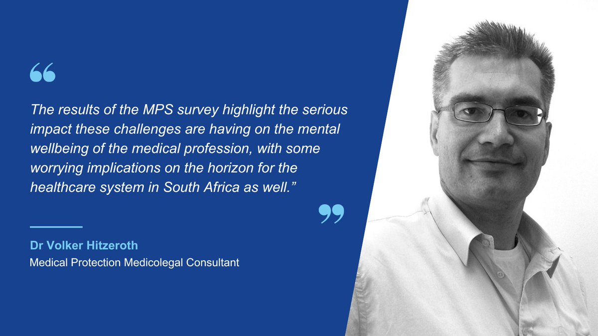 A third of doctors say their mental wellbeing is worse now than during the pandemic. In an article for <a href="/MedicalBriefZA/">Juta MedicalBrief</a> our Medicolegal Consultant Dr Volker Hitzeroth outlines what can be done to improve #mentalwellbeing for the medical profession: medicalbrief.co.za/survey-highlig…