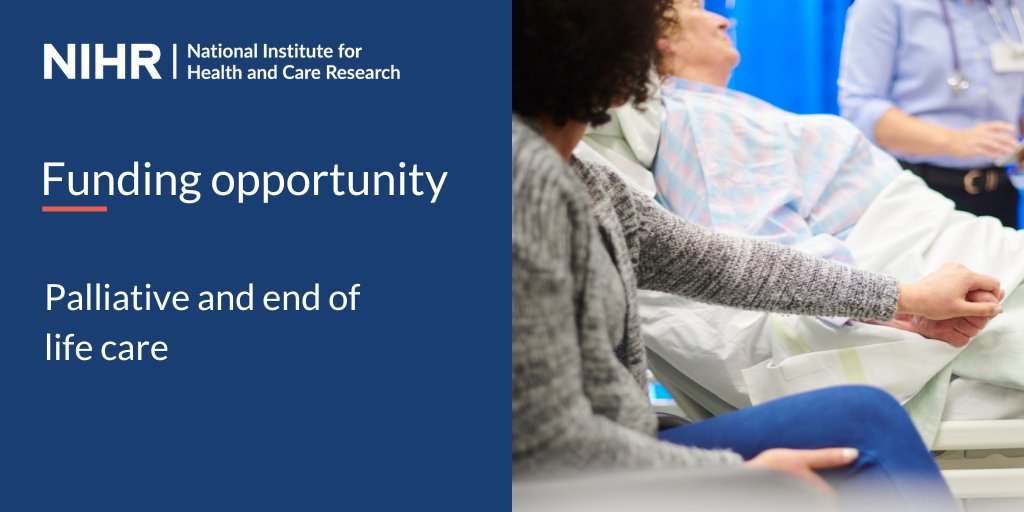 We are offering #ResearchFunding on palliative and end of life care. Apply now to help support health and care services in providing dignity and compassion to those at the end of their life: nihr.ac.uk/researchers/fu…