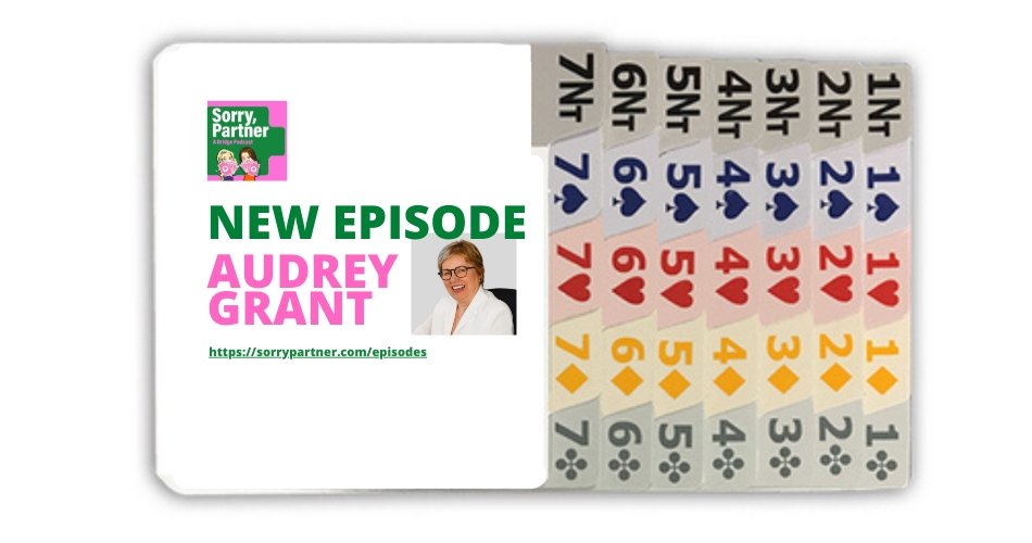 ACBLbridge's tweet photo. Exciting news! 🎉 Audrey Grant is taking the spotlight in an episode of SORRY, PARTNER podcast airing today!🎤🎧 Don't miss out - tune in on https://t.co/ZzjqlKo0Tl, Apple Podcasts, Spotify, and YouTube!
#SorryPartner #AudreyGrant #Podcast #Interview #play #bridge #playbridge https://t.co/ZDVW5M6elQ