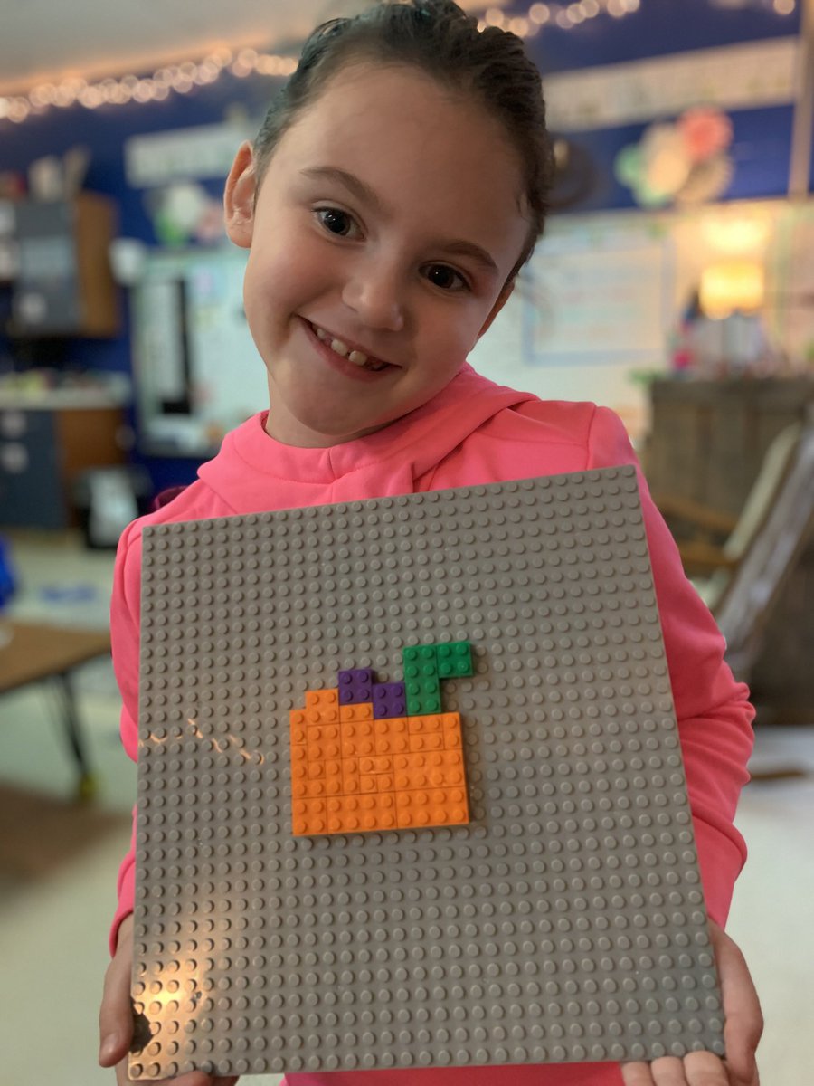 PresleyFarm's tweet photo. These #buzzworthy students created their own pumpkin out of legos after reading Spookley the Square Pumpkin. @howell_stem @howellprincipal https://t.co/zNVFxZYRdB