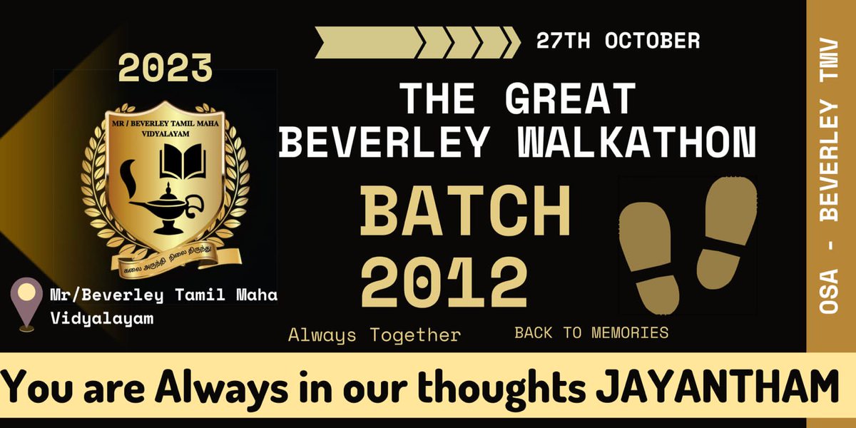Adji14176010's tweet photo. Always together 🛡️ Back to memories 
Batch 2K12

To invite all Old Students on Parade📢

#Mr/Beverly Tamil Maha Vidyalayam
#கலை அருந்தி நிலை திருந்து
#walkathon 👣🚶🚶‍♀️
#2023
#OSA - Beverly TMV 
#deniyaya 
#srilanka https://t.co/607UwgZBRU