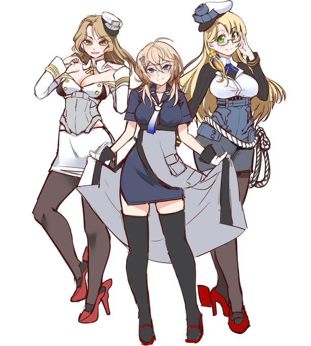 アメリカ重巡トリオ仮塗り