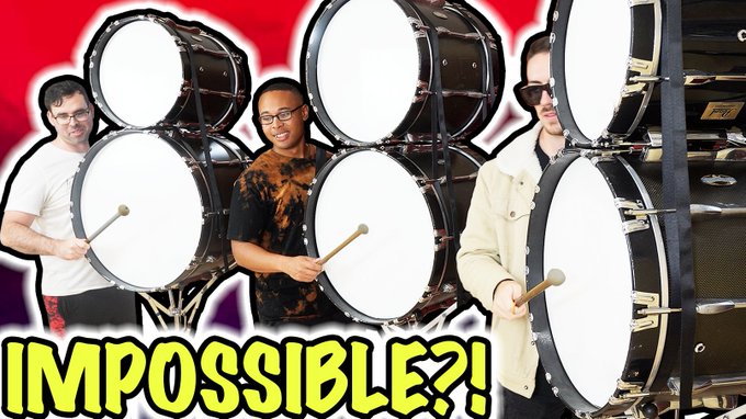 We attempt to play some IMPOSSIBLE bass drum parts! Check it out here: https://t.co/izIp08rRGm https://t