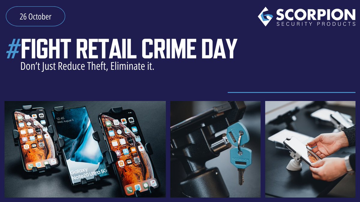 October 26th is #FightRetailCrimeDay and Scorpion is proud to be a leader in the fight against theft. It is our priority to help retailers of all sizes reduce shrink and, in many cases, fully #eliminatetheft. Retail theft is on the rise, but Scorpion is here to fight back!